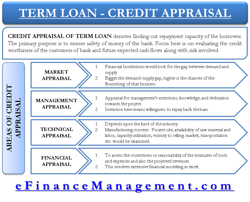 Credit Appraisal Of Term Loans By Financial Institutions Like Banks