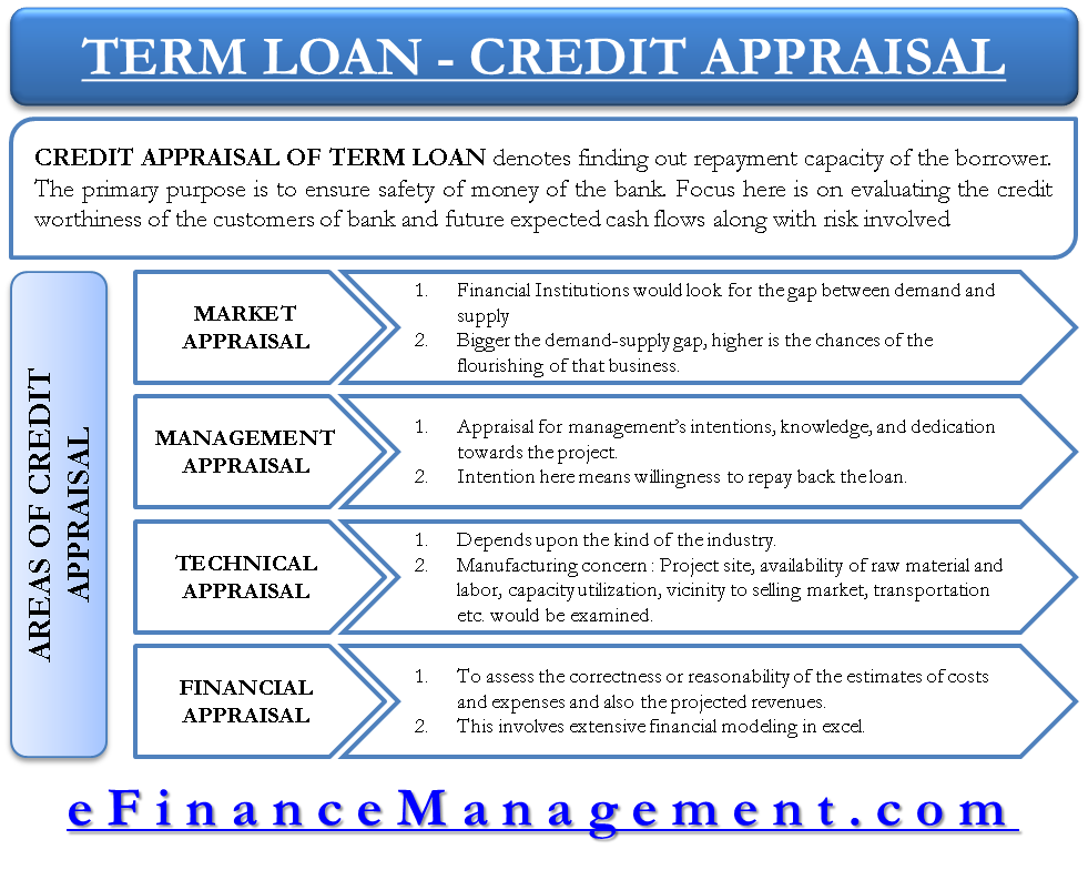 appraisal financial credit term loan institutions banks loans technical business finance