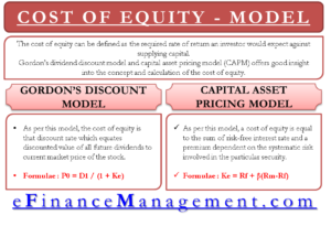 Models for calculating cost of equity