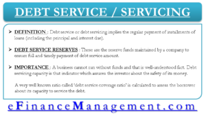 Debt Service or Servicing