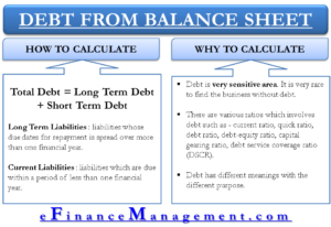debt from the balance sheet