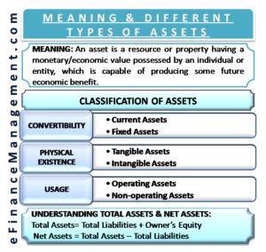 Meaning and Different Types of Assets