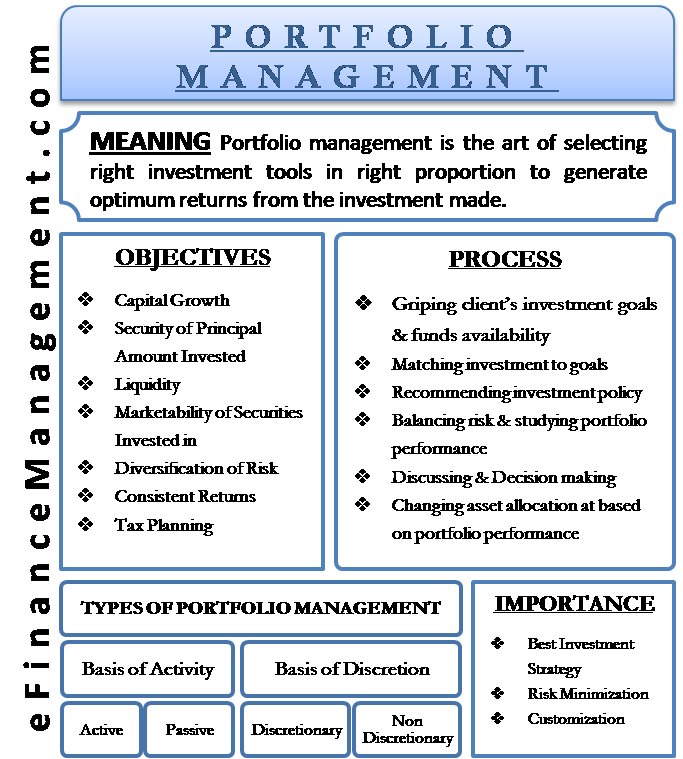 Portfolio Management Definition Objectives Importance Process