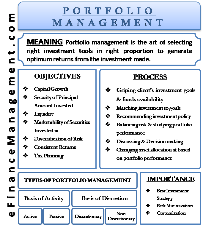 Portfolio Management Definition Objectives Importance Process Types