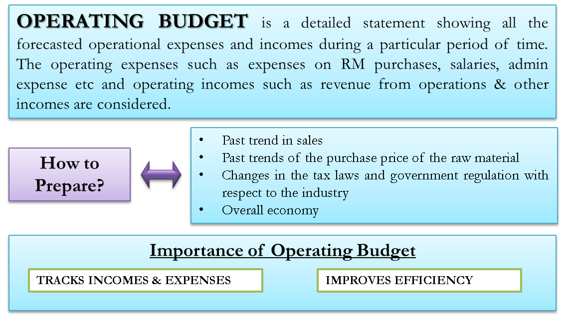 Operating budget | meaning, how to prepare, example, importance efm.