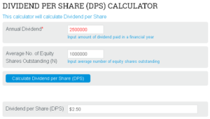 Dividend Per Share Calculator