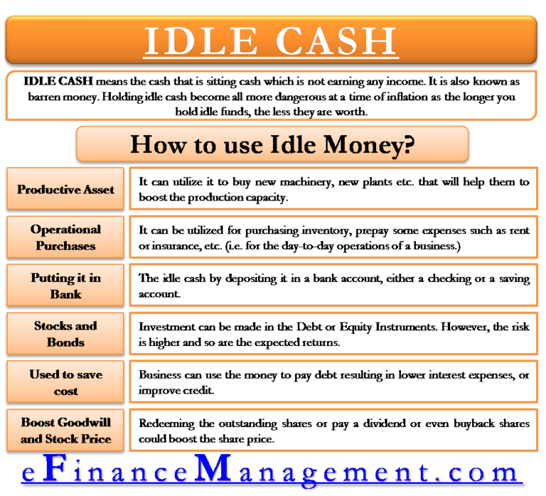 Idle Cash What It Is And How To Manage it & Earn From This Cash eFM