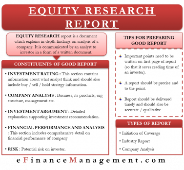 Equity Research Report types elements sample eFM