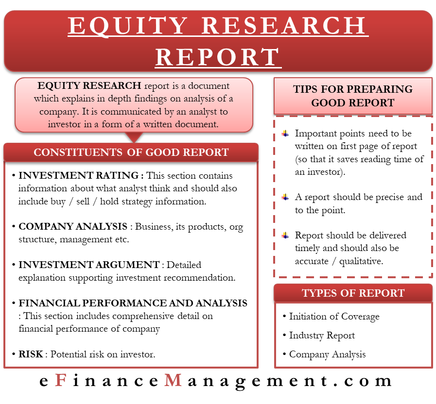Equity Research Report Types Elements Sample EFM