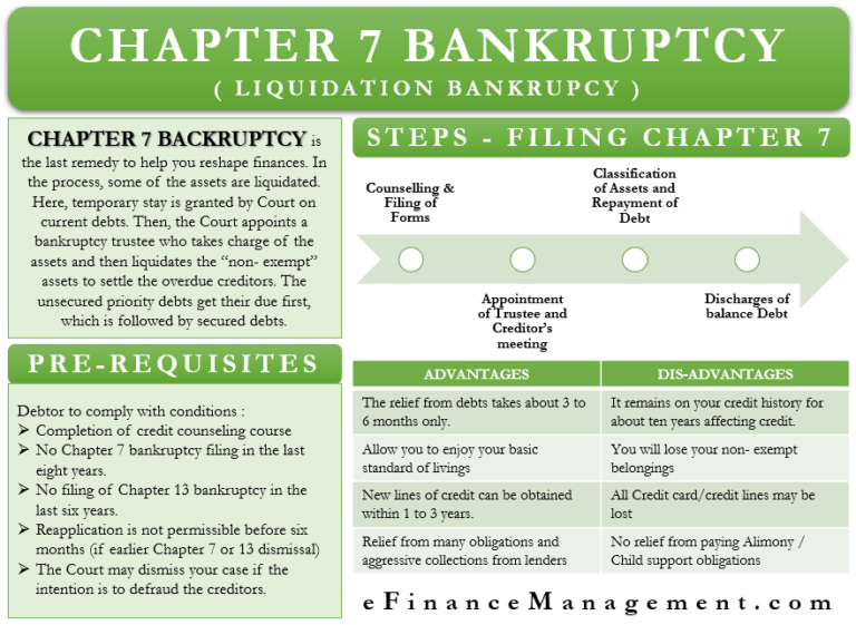 Chapter 7 Bankruptcy | Conditions, Steps, Settlement, Pros & Cons | EFM