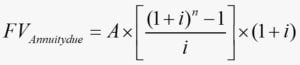 Future Value of Annuity Due Formula