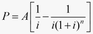 Present value of ordinary annuity formula