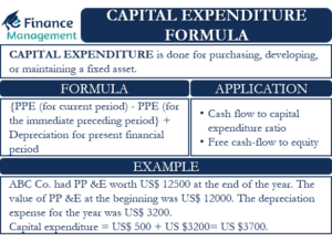 Capital Expenditure Formula