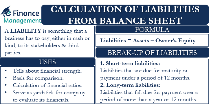 Calculation Of Liabilities From Balance Sheet EFinanceManagement