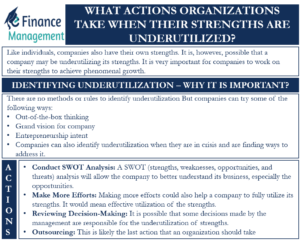 Actions Organizations Take When their Strengths are Underutilized
