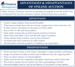Advantages and Disadvantages of Online Auction